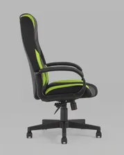 Кресло игровое TopChairs ST-CYBER 9, экокожа/ткань, чёрный/зелёный